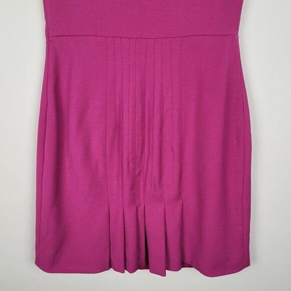 Diane Von Furstenberg Size 4 Monica Back Pleat Short Sleeve Mini Dress Pink - Picture 8 of 12